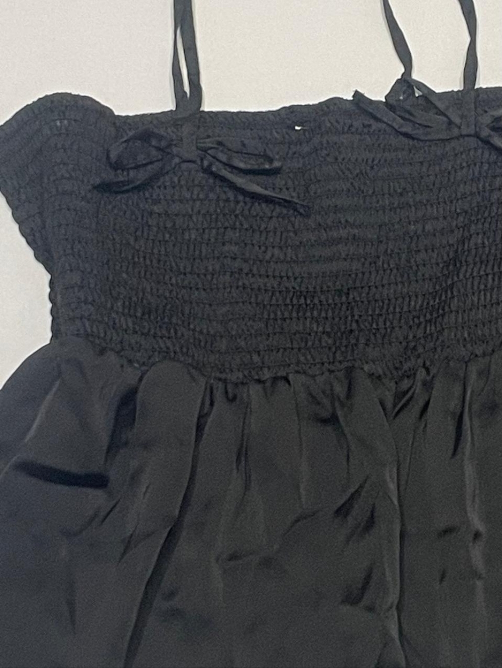 Elegant Black Smocked Women's Top - Picture 6 of 6